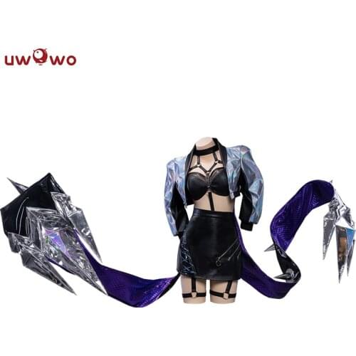UWOWO Game LOL K/DA All Out Evelynn Cosplay Costume League of Legends Cosplay Agonys Embrace Sexy Jacket Costumes