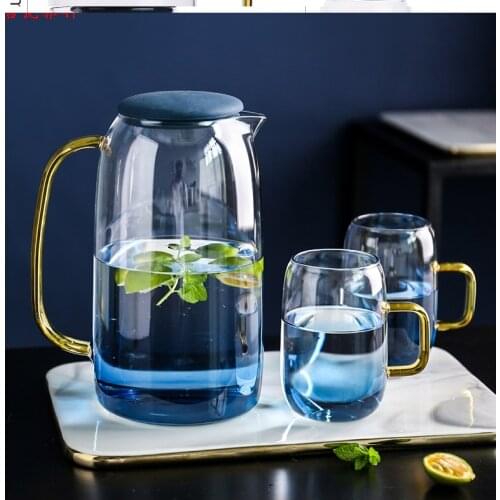 Japanese style glass cold water cooler household high temperature resistant large capacity cold water cup teapot juice pot