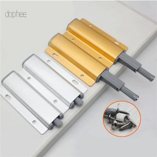 Dophee 1/2pcs Aluminum Alloy Push to Open Cabinet Catches Door Magnetic Touch Stop Kitchen Invisible Cabinet Pulls Hardware