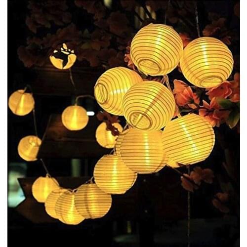 10 LED Chinese Lantern Wedding Engagement Solar Outdoor Lighting Party Home Decorative DIY Lantern Balls Christmas Lamps Lights