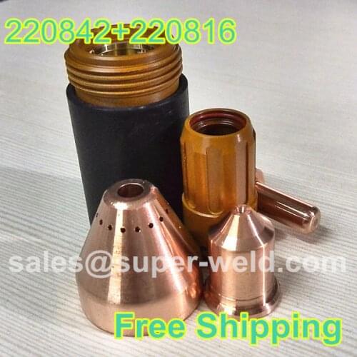 220842 Electrode 40pcs+220816 Nozzle 40pcs 85A, 80pcs per lot Plasma Consumable for 85A Plasma Cutting