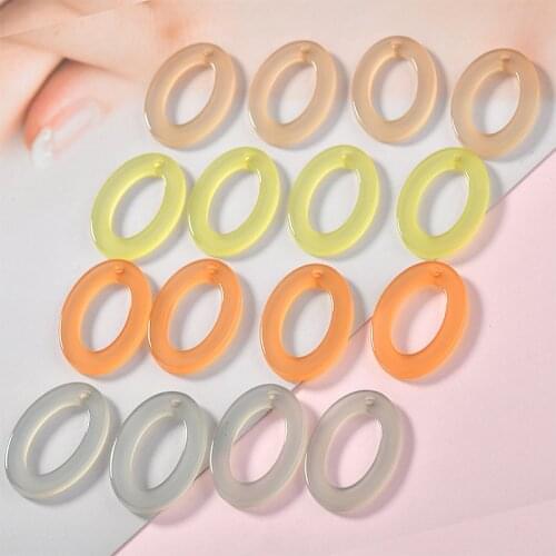 Summer style 50pcs/lot Jelly color geometry ovals shape acrylic beads diy jewelry earring/garment pendant accessory