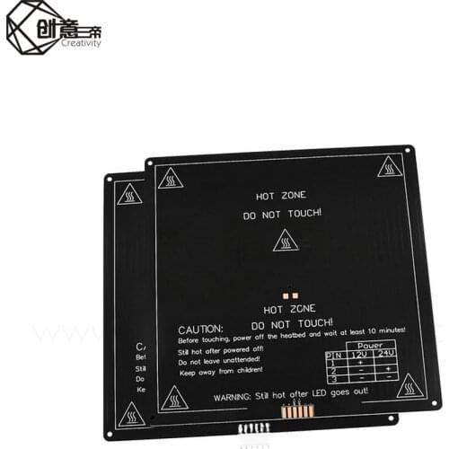 Aluminium heat bed MK3 12V/24V Part For Reprap Mendel hot HotBed 3D Heatbed Part MK3-220*220*3mm Aluminium Plate 3mm integ