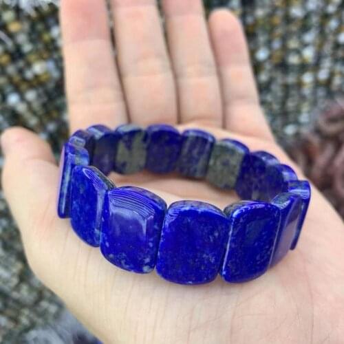 Natural Lapis lazuli stone beads bracelet natural gemstone jewelry bangle for woman for man for gift wholesale
