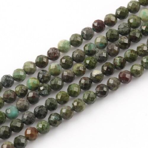 Natural Stone Faceted Dragon Blood Jasper Round Loose Spacer Beads for Jewelry Making Diy Bracelet Necklace Wholesale 15 Inches
