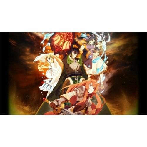D0358 The Rising of the Shield Hero Silk Fabric Poster Art Decor Indoor Painting Gift