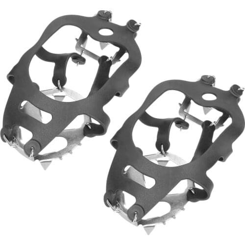 Durable Crampons Shoe Covers Skillful Manufacture Crampons Ice Climbing Anti Slip Shoes Cover 18 Teeth Shoe Spiked Grips Cleats