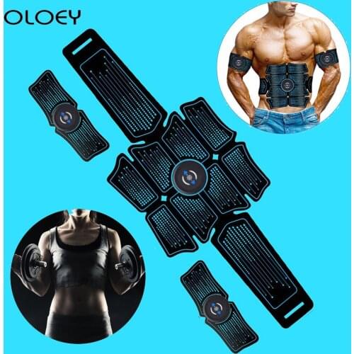 EMS Gym Muscle Electro Stimulator Electrostimulator Abdominal Electric Massager Fitness Machine USB Rechargable Building Body