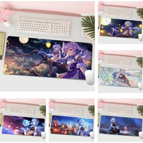 Genshin Impact Ganyu Game Gaming Mousepad XL Large Gamer Keyboard PC Desk Mat Computer Tablet Mouse Pad Stationery Accessories