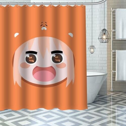 Custom High Quality Himouto! Umaru-chan Shower Curtain Waterproof Bathroom Polyester Fabric Bathroom Curtain With Hooks