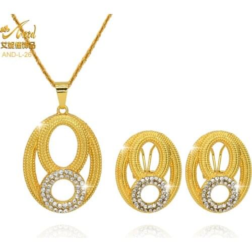 Italian Gold Jewelry Set For Women 24K Wedding Bridal Gift Ornament African Necklace Pendant Earrings Dubai Party Jewellery Sets