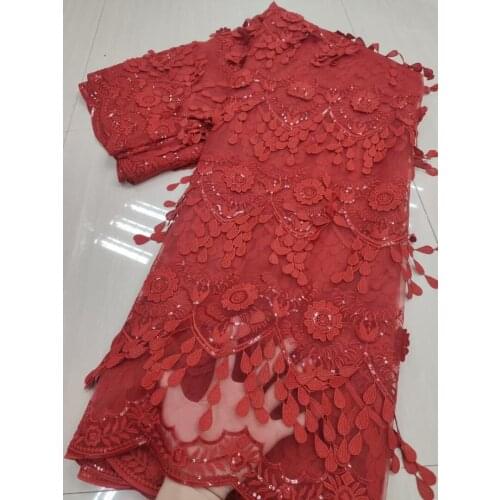 Sequined Lace Fabrics Elegant African Tulle Lace Fabric for Wedding Dress French Net Lace Nigerian Lace Fabric 5yards