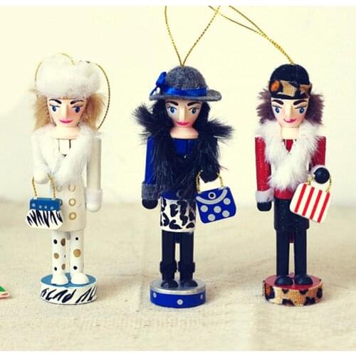 12cm Free shipping puppets doll toy New Nutcracker puppet White Formica Tyrant walnuts people children gift 3 pcs/lot HT009