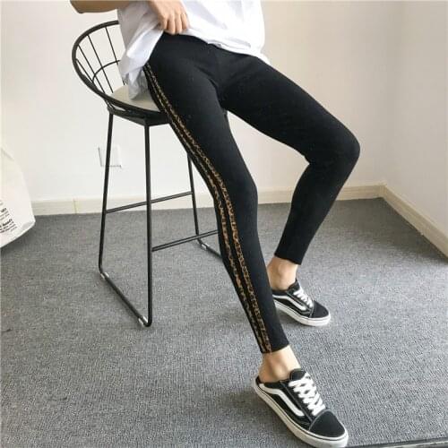 Womens Leggings Sports Pants Elastic Waist Leopard Pattern Comfortable Casual Fashion Stretch Trousers 2021