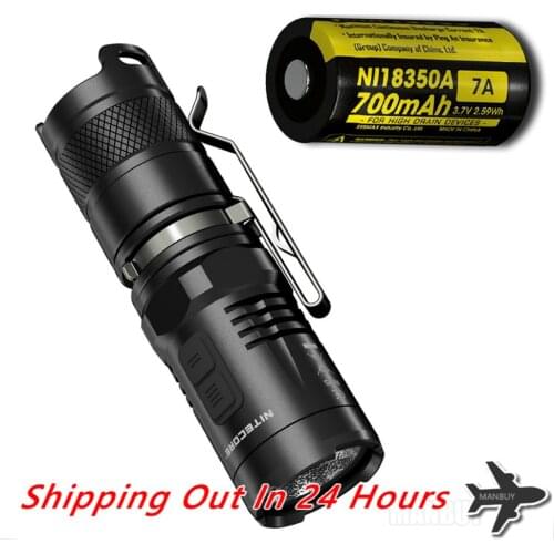 TOPSALE NITECORE IMR18350 BATTERY + MT10C 920 LMs CREE U2 LED Portable Tactical Flashlight Illumination waterproof FREE SHIPPING