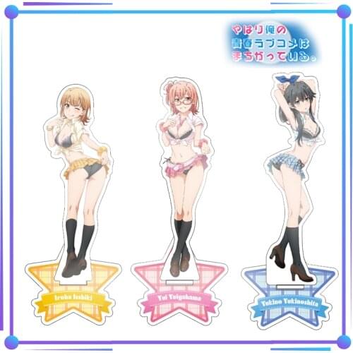 My Youth Romantic Comedy Is Wrong As I Expected Swimwear Series Acrylic Stand Display Model Yukinoshita Yukino Yuigahama Yui
