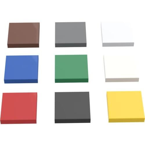 [MOC Hub] 60PCS Flat Tile 2*2 Building Blocks Compatible Major Brand Kids Toys 3068 Early Learning Education Gifts