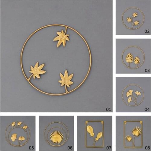 Wall Hanging Home Decoration Wrought Iron Ginkgo Leaf Wall Decoration Ornaments Living Room Sofa Background Wall Porch Mural