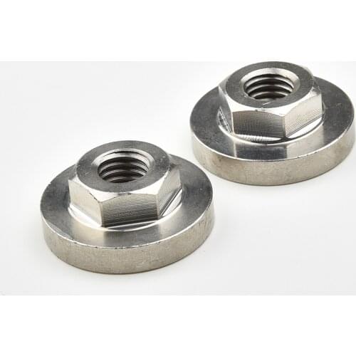 2 Pcs Hex Flange Nuts Set Lock Nuts Kit Steel Pressure Plate Replacement Parts For Angle Grinder Tool Accessories