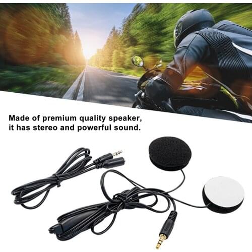 Motorcycle Helmet Headphones Stereo Music and Voice Motorcycle Sports Headset with Tape and Soft Cable Universal Earphones