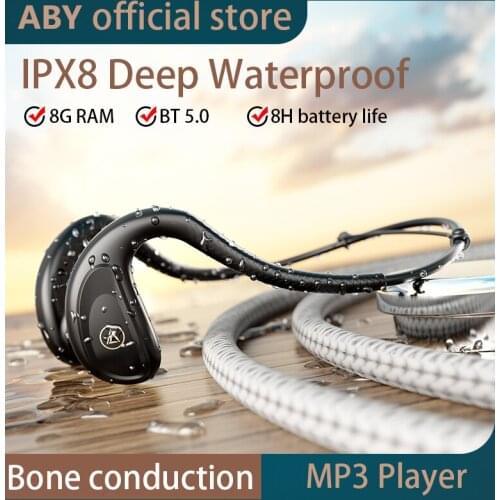 Bone Conduction Headphone Waterproof Earphone Wireless Bluetooth Swimming Neckband Headset With 8G MP3 Player for Xiaomi Huawei