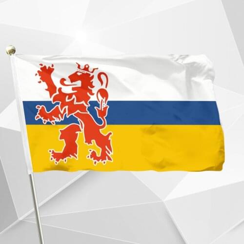 Netherlands NL-LimburgVlag 150X90cm (3x5FT) 120g 100D Polyester Double Stitched High Quality Free Shipping Netherlands