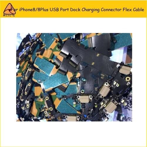 100PCS/LOT New Phone USB Charger Flex For i Phone 8 8G 4.7" USB Charging Port Dock Connector Audio Jack Flex Cable Repair Parts