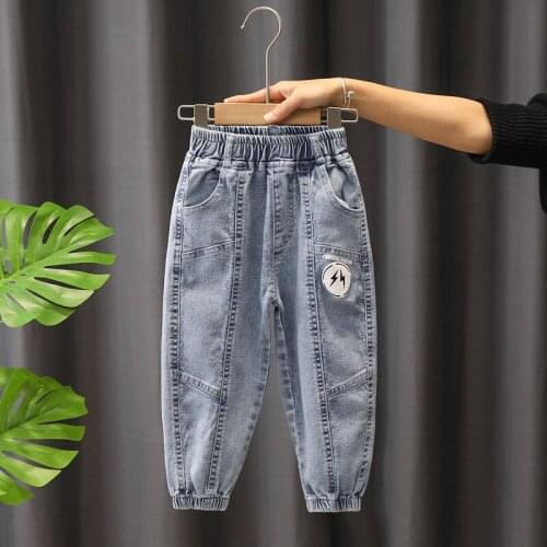 New Baby Toddler Boys Denim Pants Fashion Boys Casual Jeans Trousers Kids Children Loose Long Pants Bottoms Clothing Size: 2-6Y