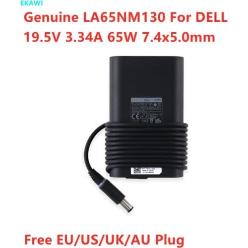 Genuine LA65NM130 19.5V 3.34A 65W DA65NM130 AC Adapter For Dell Latitude 3330 3550 Inspiron 14 15 Laptop Power Supply Charger