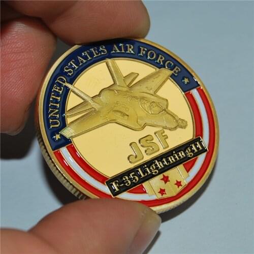 Air Force F-35 Lightning II Jet Commemorative Challenge Coin free shipping