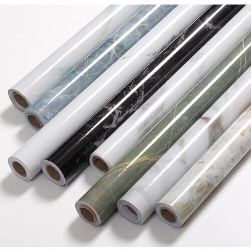 Self Adhesive Marble Wall Sticker Wallpaper PVC Furniture Stickers Bedroom Decorative Waterproof 3D Household DIY Decor Panel