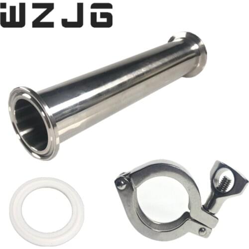WZJG OD 2" 51MM Sanitary Spool Tube With 64MM Ferrule Flange+Moonshine+Tri Clamp Pipe Fittings Length 4"/6"/8"/12"/18"/24"