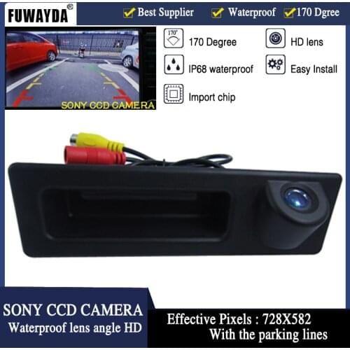 FUWAYDA Night Vision 170'' Wide view Angle waterproof HD HandleSONY CCD Car RearView Reverse Camera for BMW F10 F11 F25 F30 BMW5