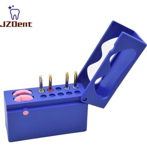 Dental Diamond Burs Kit 50 Times Memory Endo Holders Autoclavable for Root Canal Files Disinfection Instrument Disinfection Box