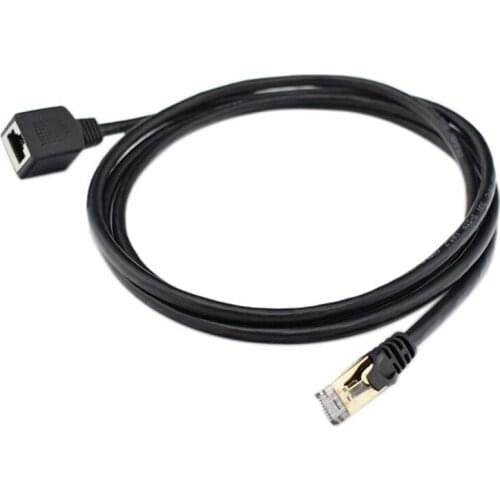 RJ45 Ethernet Extension Cable Male to Female Cat7 8P8C Shielded Extension Cable Suitable for Computer Switches