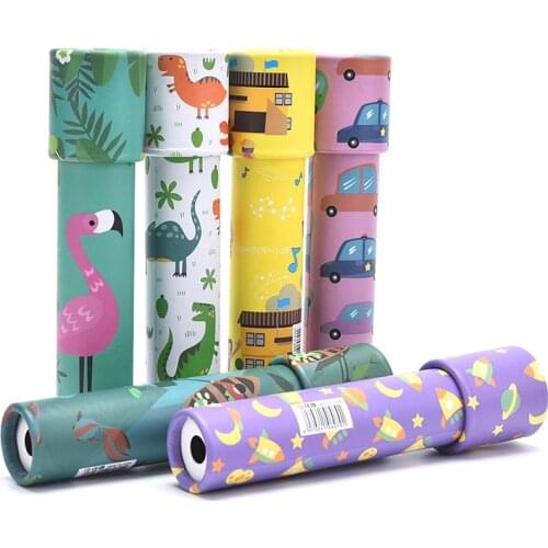 1Pcs Interactive Logical Rotating Kaleidoscope Magic Classic Educational Toys For Kids Imaginative Cartoon Children Random