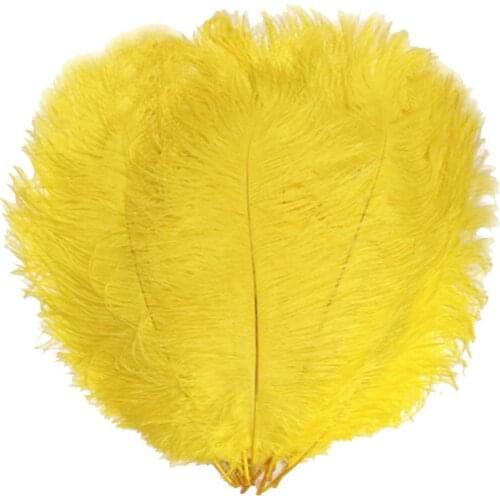 10pcs/lot 15-70CM Yellow ostrich feather costume wedding decoration feathers supplies Carnival dancer decoration plumage