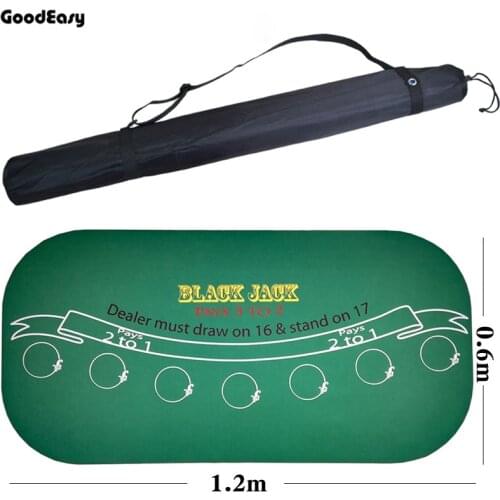 120*60Cm Suede Rubber Black Jack 21Points Baccarat Casino Poker Tablecloth Green Table Mat Board Cloth High Quality