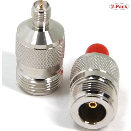 2-Pack RP-SMA Reverse Polarity Female to N-Type Female Antenna Cable Adapter Connector for WiFi Antenna/ Extension Cable