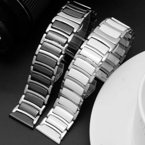 20MM 22MM Ceramic Stainless Steel Straps For Xiaomi Huami Amazfit GTR 47MM/Stratos 3/2/2s/Pace/GTS GTR 42MM Smart Watch Bands