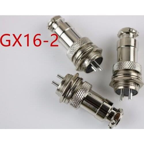 4PCS GX16-2 Male&Female Wire Panel Connector plug Circular Aviation Connector Socket Plug