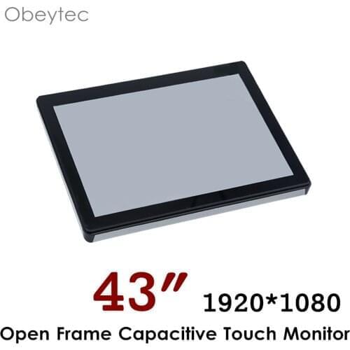 42inch wall-mounted TV monitor, 1920*1080, 350nits, open frame tft, capacitive touch screen, OB-OPM430