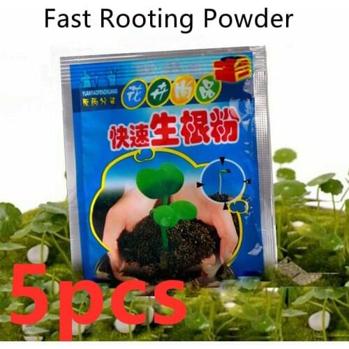 5pcs Fast Rooting Powder Bonsai Plant Rapid Growth Root Medicinal Hormone Regulators Compound Fertilizer Home Garden Supplies