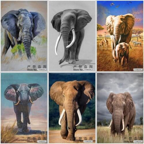 5D Diamond Embroidery Elephant Diamond Mosaic Cross Stitch Full Square Diamond Painting Diy Diamond Painting Animal Sticker