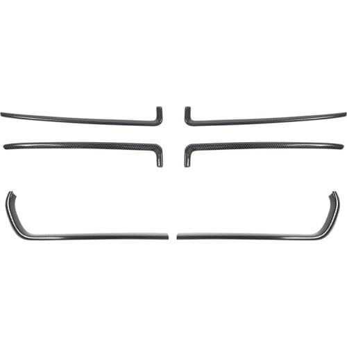 For Charger ABS Carbon Fiber Front Grille Inserts Cover Trim for 2015-2020 Dodge Charger Car Accessories, 6Pcs