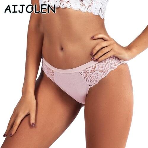 AIJOLEN Low Waist Sexy Lace Panties Solid Color Hollow Ladies Underwear Comfortable Temptation Underpants Briefs for Women