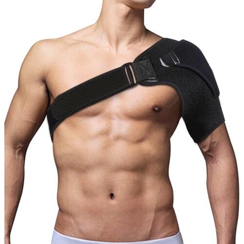 Aptoco Adjustable Men Women Sports Boxing Belt Bandage Support Back Support Shoulder Pad Brace Protector Injuries Relief Pain
