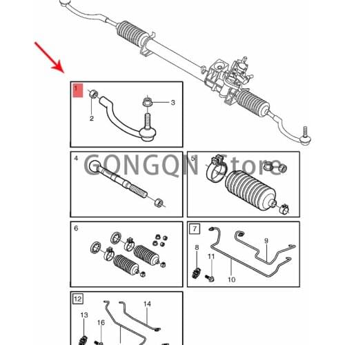 CAR Tie Rod Outer Ball Head 2003-2014vol voxc90 xc classic ball joint kit, front and lower suspension ball joint, tie rod ball j