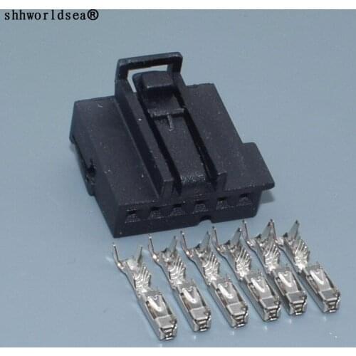 Worldgolden 6 Pin 0.6mm Car Connector Electrical Wire Cable Female Auto Plug With Terminals