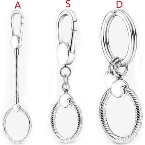 Original Pan key chain DIY accessories designer suitable for 925 Sterling Silver Beaded womens gift